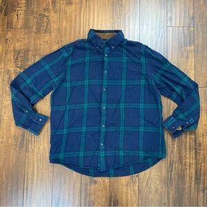 Joe Fresh Classic Button Up Long Sleeve Plaid Flannel Cotton Blue Men’s Large.
